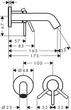 Наружная часть смесителя скрытого монтажа для раковины Hansgrohe Tecturis S 73350670 - изображение 3