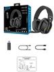 Игровые беспроводные наушники KOMC GT100 с RGB-подсветкой, Bluetooth 5.4 + 2.4G + AUX, для ПК, PS4, PS5, Xbox, телефона Black - изображение 7