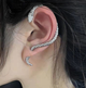 Кафф сережки Змія Fashion Jewelry на ліве вухо сріблястий колір моносережки y2k біжутерія (SVS) - зображення 3