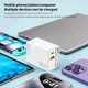 Зарядное устройство Rollo RT1 80W с выдвижным кабелем Type-C + порты USB, Type-C, быстрая зарядка PD, QC - Белый - изображение 7