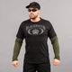 Футболка с рукавами BLACK WATER Black & Olive. M - изображение 1