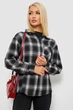 Сорочка жіноча в клітинку, колір чорний, XL, 244R1070-4 - зображення 1