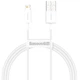 Кабель Baseus Superior Series Fast Charging Data Cable USB to iP 2.4A 2m White (CALYS-C02) - изображение 1