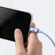 Кабель Baseus Crystal Shine Series Fast Charging Data Cable USB to iP 2.4A 1.2m Purple (CAJY000005) - изображение 8