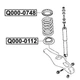 Проставка пружини (верхняя) Q-FIX Q000-0748 MITSUBISHI MR418548 - изображение 2