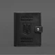 Шкіряна обкладинка-портмоне на паспорт із гербом України BlankNote 25.1 Чорна - зображення 8