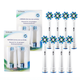 Насадки EB50 cross action для электрических зубных щеток Oral b Braun набор 2 упаковки по 4 насадки - изображение 1
