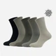 Набор мужских носков теплых высоких кашемировых Лео Cashmere Blend 40-45 5 пар Черный/Графит/Серый/Хаки/Светлый серый (ROZ6501063017) - изображение 4