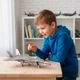 Деревянный 3D-конструктор BauTech истребитель Chengdu J-20 на 78 деталей Серый (1016-334-00) - изображение 7