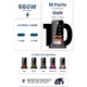 Зарядное устройство BauTech GaN3 660W 10в1 Чёрный (1016-277-00) - изображение 9