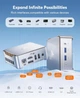 Мини ПК NiPoGi GK3PLUS / Intel Alder Lake-N97/ RAM 8GB / SSD 256GB / 1 x HDMI / 1 х LAN / Wi-Fi 6 / Bluetooth / Windows 11 / Серебристый - изображение 5