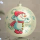 Новогодний шар на елку Santa Shop Сніговик Белый 10 см (4820001154252) - изображение 1