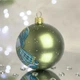 Новогодний шар на елку Santa Shop Снеговик с синичкой Голубой 8,5 см (4820001112351) - изображение 3
