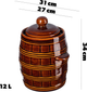 Beczka kamionkowa Kadax Helios z kołnierzem i pokrywką 12 l (5903699476857) - obraz 2