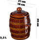 Beczka kamionkowa Kadax Helios z kołnierzem i pokrywką 3.2 l (5903699476802) - obraz 2