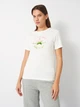 Футболка хлопковая женская Converse Chuck Patch Infill Tee 10027385-102 S White с принтом (194435388090) - изображение 1