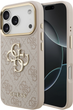 Панель Guess 4G Metal Logo Gold Frame для Apple iPhone 17 Pro Max Pink (GUHCP17X4GMGCPI) - зображення 4