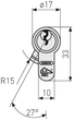 Cylinder Abus SKG Mat Nick Long 3K 30x40 mm (SYN-57219) - obraz 3