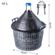 Zestaw winiarski Kadax Balon 10 l + Korek nr. 3 + Szklana rurka (5903699487099) - obraz 2