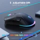 Мышь Onikuma Wired, 2.4G RGB Gaming Mouse, CW917, 800-4800DPI, 400mAh, 20h, black - изображение 7
