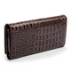 Большой кожаный классический женский кошелек DR. BOND серии Croco PR-250929-40968 коричневый - изображение 3