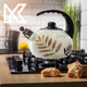 Czajnik emaliowany Kadax Marbella Liście 2.2 l (5903699472125) - obraz 7