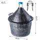Zestaw winiarski Kadax Balon 15 l + Korek nr. 3 + Plastikowa rurka (5903699487129) - obraz 2
