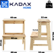 Табурет дерев'яний Kadax Falun зі сходинкою 40 x 50 см (5903699443057) - зображення 2