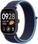 Ремешок нейлоновый MRK для фитнес браслета Mi Smart Band 8 Pro/9Pro/ Xiaomi Redmi Watch 4/5 темно-синий с оранжевым и бирюзовым (mrk6441) - изображение 1