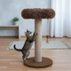 Когтеточка стойка с мягкой лежанкой для котов кошек 65х50х48см коричневая - изображение 2