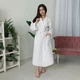 Вафельный халат Luxyart Кимоно размер (54-56) XL 100% хлопок белый (LS-0412) - изображение 1