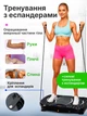 Виброплатформа тренировочная массажер с пультом эспандерами вибрационный тренажер для фитнеса похудения и укрепления мышц платформа с дисплеем противоскользящей массажной поверхностью 5 программ + батарейки в комплекте (AD-2487) - изображение 3