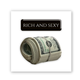 Объёмная 3D наклейка "Rich and sexy" стикер для декора телефона, ноутбука, блокнота SX-300 - изображение 2