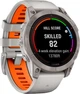 Смарт-часы Garmin Fenix 7X Pro Sapphire Solar Titanium with Fog Gray/Ember Orange Band (010-02778-14/15) [86521] - изображение 2