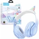 Наушники Hoco W42 Cat Ear Stereo Bluetooth Headphones Crystal Blue [104194] - изображение 2