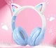 Наушники Hoco W42 Cat Ear Stereo Bluetooth Headphones Crystal Blue [104194] - изображение 5