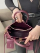 Сумка женская Bel Air Tote Bag - Premium бордовый золото средний Баленсиага - изображение 6