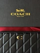 Женский кошелек Coach Quilted Leather Zip Around Long Walle черный большой - изображение 3