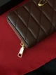 Жіночий гаманець Coach Quilted Leather Zip Around Long Walle коричневий великий - зображення 3
