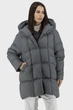 Зимовий пуховик casual з качиним пухом та капюшоном Basic (сірий, XL), 107118, 106575 - изображение 2