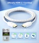 Кабель Cable Matters HDMI 2.1 [Certified Ultra High Speed HDMI] 48Gbps 8K@60Hz, 4K@240Hz 2м white - изображение 2