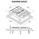 Варочная поверхность газовая Perfelli DIAMOND GW69C NERO - изображение 12