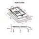 Варочная поверхность газовая Domino Perfelli HGM 31404 BL - изображение 7