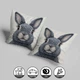 НЕ ВЫШЕВКА! Декоративная плюшевая подушка с кроликом 3D ПРИНТ 35 х 35 см 13220 - изображение 2