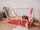 Детский деревянный манеж-кровать домик Монтессори BUSY WOOD напольная Модель 6 190х160 см натуральное дерево - изображение 6