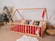 Детский деревянный манеж-кровать домик Монтессори BUSY WOOD напольная Модель 6 190х160 см натуральное дерево - изображение 9