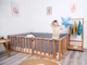 Детский деревянный манеж-кровать Монтессори BUSY WOOD напольная Модель 6.2 190x80 см Натуральное дерево - изображение 1