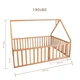 Детский деревянный манеж-кровать домик Монтессори BUSY WOOD напольная Модель 6 190x80 см Белый - изображение 4