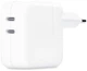 Сетевое зарядное устройство для Apple iPhone / iPad / MacBook / AirPods 35 Вт Dual USB-C Power Adapter - изображение 2