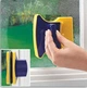 Магнитная щетка для мытья окон с двух сторон Easy Cleaner Wiper 01 мочалка для окон на магните - изображение 4